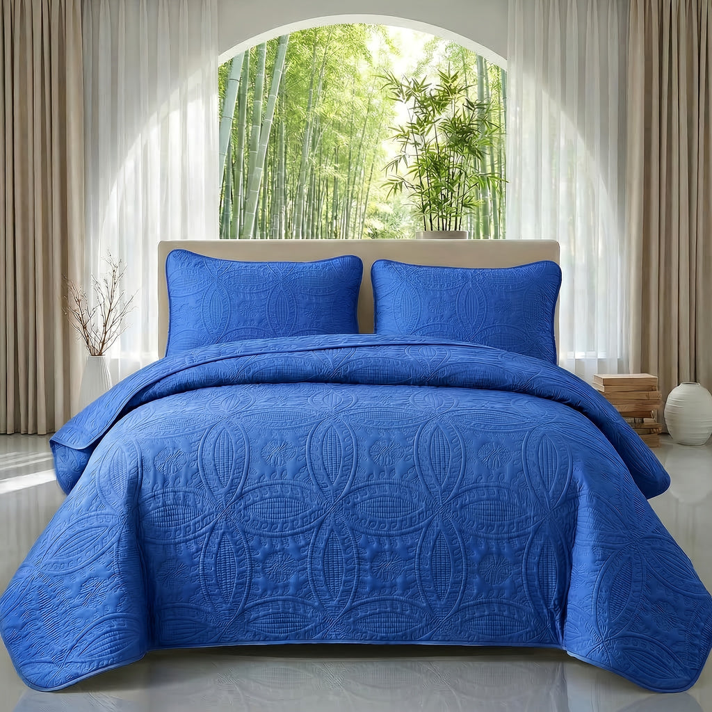 2/3pcs Quilt Cover Bedspread ( 1 Quilt+1 Or 2 Pillowcases), Soft And Skin-friendly, Hypoallergenic And Easy to Maintain, Machine Washable Without Deformation, Modern Minimalist Three-dimensional Coin Pattern, Next-day Delivery.