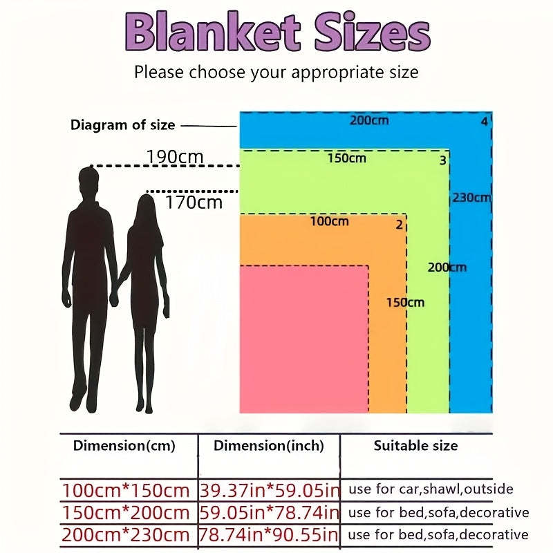Double-Sided Taffeta Blanket Perfect for All Seasons, Soft Against The Skin And Gentle on The Skin, Ideal As A Sleep Blanket Or for Use with Air Conditioning. Machine Washable, It Makes The Perfect Gift for Holidays Or Home Decor. Colors Are Random