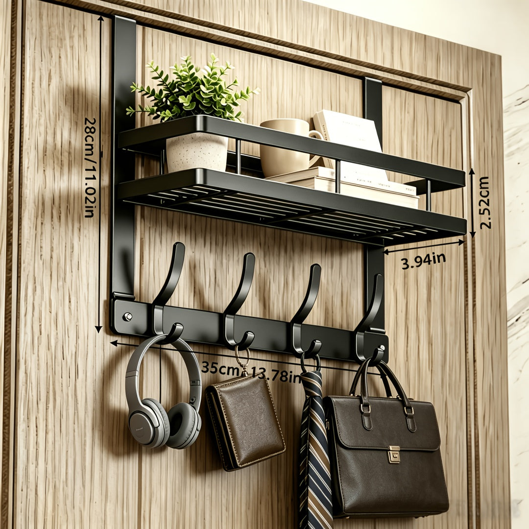 Wall-Mounted Coat Rack, Multifunctional Installation-Free Storage Rack