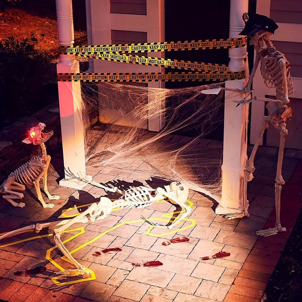 5.4Ft Adjustable Life-Size Human Adult Skeleton Plastic Human Bones with Movable Joints for Halloween Decoration
