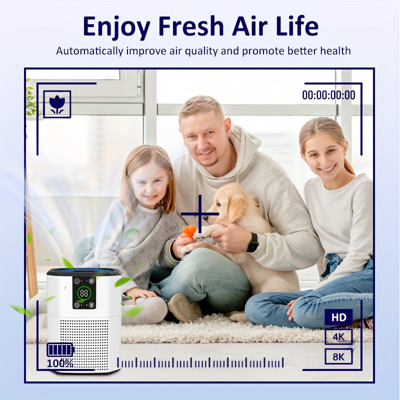 For Home Air Purifiers, Pet Air Purifier for Dust Odor Smoke, Low Decibel Quiet Sleep Mode Air Cleaner for Bedroom Office Living Room, Small Air Purifier Pet Air Purifier Room Air Purifier, 1 Pack