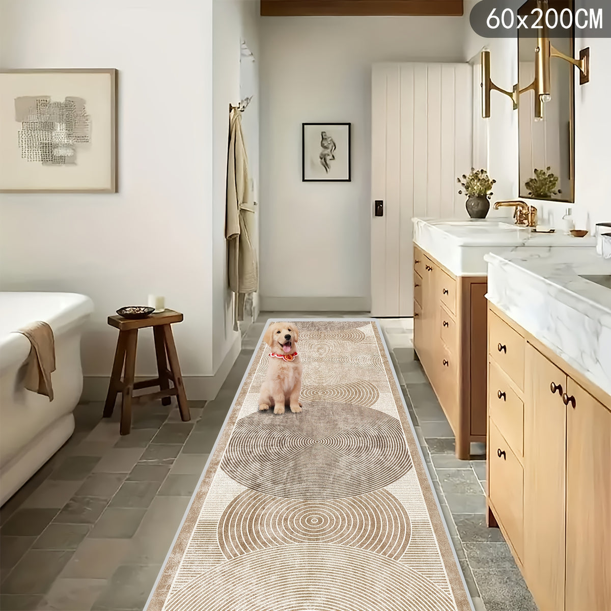 One Modern Area Rug Available In Beige/grey/black/brown, with Non-slip Backing And Machine-washable Design. Perfect for Indoor/outdoor Use In Hallways, Kitchens, Living Rooms, And Patios. Complements Both Modern And Traditional Home Or Office Decor
