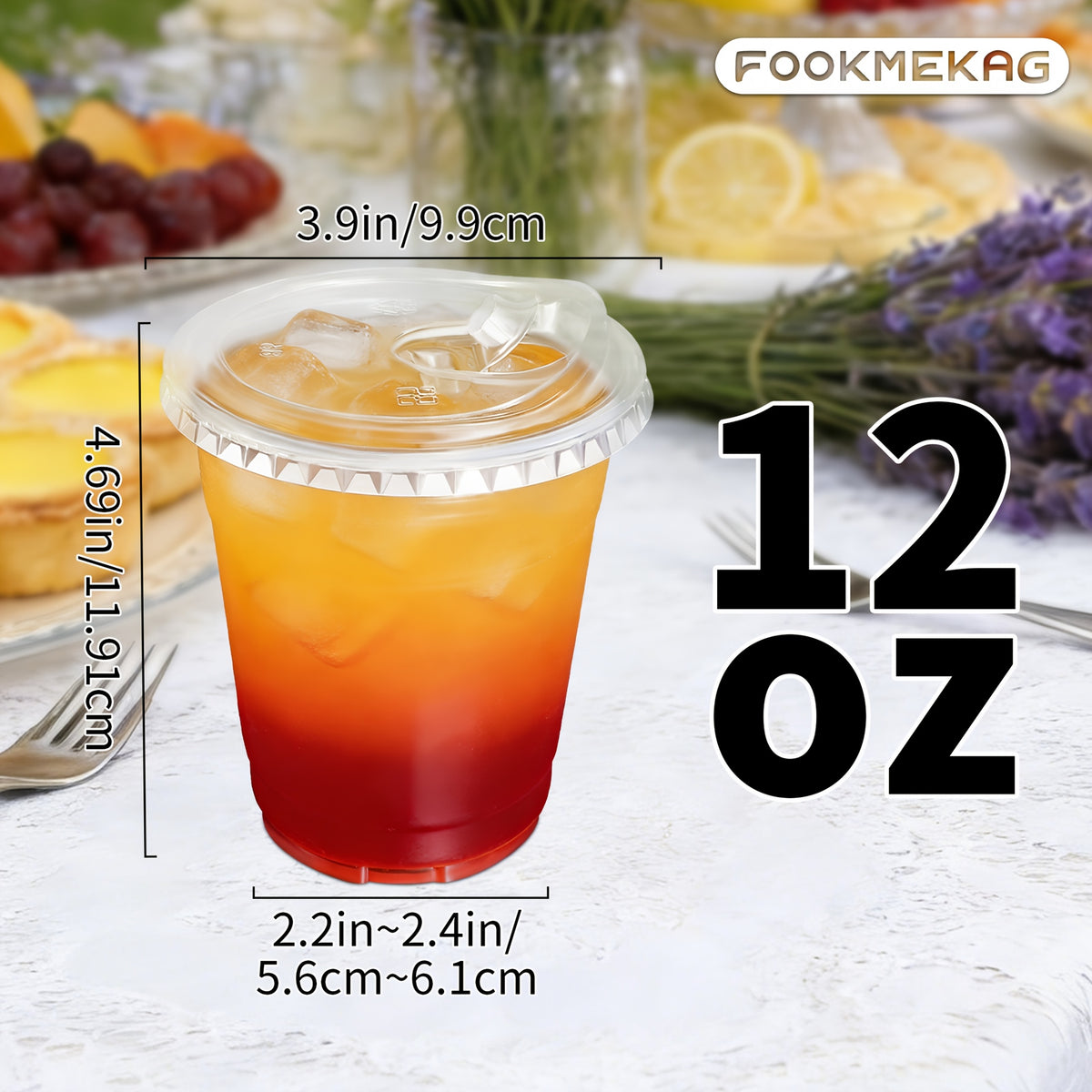 [100pcs]Clear Plastic Mug with Slanted Lid - Disposable Iced Coffee Cup, Smoothie & Cold Drink Storage Container - PET Crystal Party Mug - Perfect Choice for Mother's Day, Halloween, Christmas, Thanksgiving, Small Parties And Family Gatherings