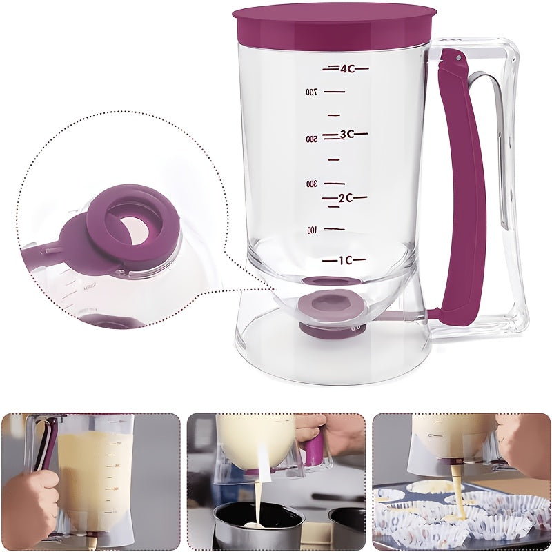 1pc Precision Pour Zero Error! Pancake Batter Dispenser, Suitable for All Baking Categories, Dedicated Pancake Batter Machine, Household Small Batter Machine, Pancake Batter Dispenser/Halloween/Christmas/Christmas Gift/Halloween Dinner Party