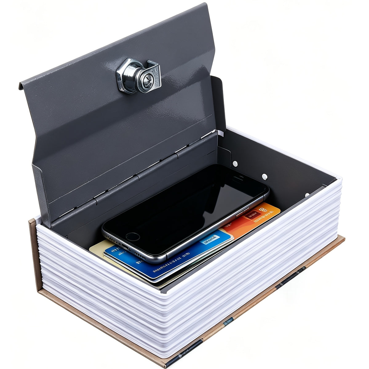 1pc Bookcase, Hidden Bookcase Storage Box, Desktop, Drawer Storage Box with Key Lock, Piggy Bank Money Box for Multi-Function Collection, Money Jewelry, Confidential, Personal Belongings Storage