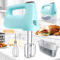 Electric Hand Mixer with Storage Case, 5 Speed Plus Turbo Handheld Baking Mixer with 2 Stainless Steel Beaters, 2 Dough Hooks and Whisk in Four Color Options