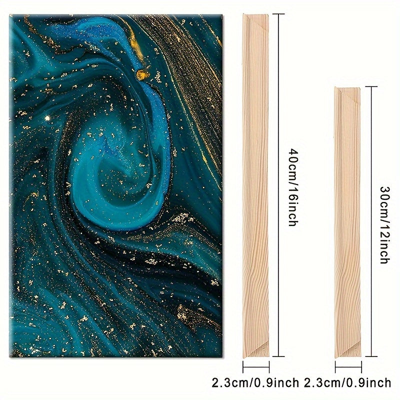 Wood Canvas Frame Kit - 4 Pre-Cut Pine Stretcher Bars with Corner Keys for Oil Painting, Easy Build Frames in Cardboard Box