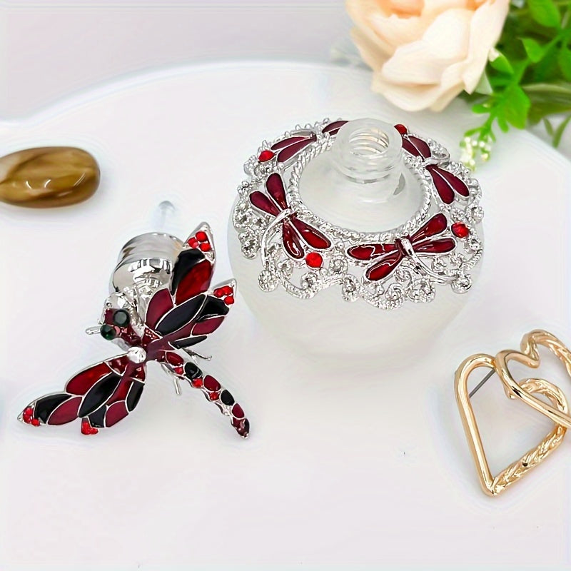 1.35oz Delicate Vintage Dragonfly Sub Bottle, Portable Personal Care Essential Oil Bottle, Arabic Style, Storage Essential Oil Perfume Bottle, Portable Travel, Refillable Dropper, Surprise Gift (no Perfume, Only Empty Bottle) Essential Oil Supplement