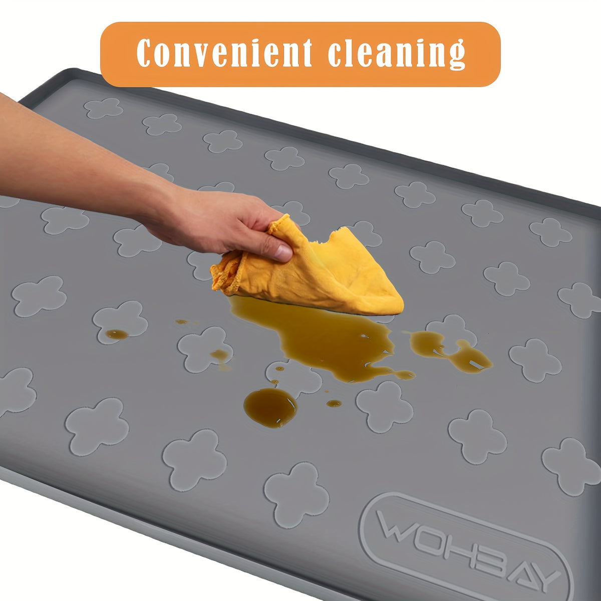 Waterproof Under Sink Mat 34" X 22", Kitchen Cabinet Liner And Drawer Shelf Liners, Protectors for Kitchen Organizers And Storage, Silicone Mat Boot Tray