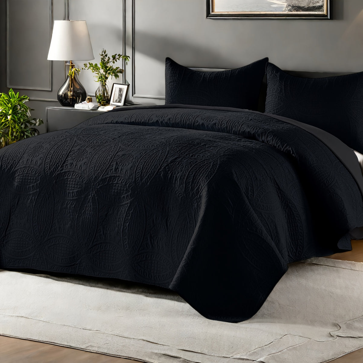 2/3pcs Cooling & Refreshing Summer Quilt Set - Multiple Colors Plus Random Color Available - Lightweight Breathable Microfiber Bedspread - Modern Coin Pattern Coverlet All Season - Holiday Gifts For Family Friends (1 Quilt, 1/2 Pillow Shams)