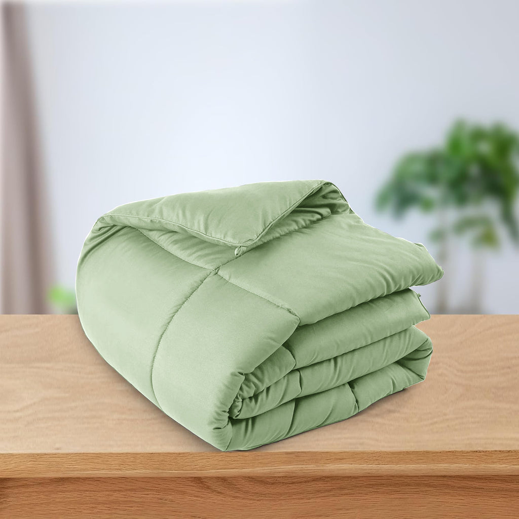 Lux Decor Comforter - All Season Quilt Comforter For Summer Sleeping With Corner Tabs - Soft, Breathable Versatile Bedding & Bedroom Decor - Luxurious Box Stitching