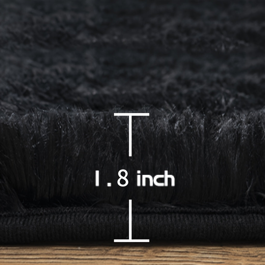 Fluffy Bedroom Carpet Shaggy Fuzzy Grey Soft Rugs for Bedroom Plush Rug Thick Area Rugs for Living Room Cute Room Decor
