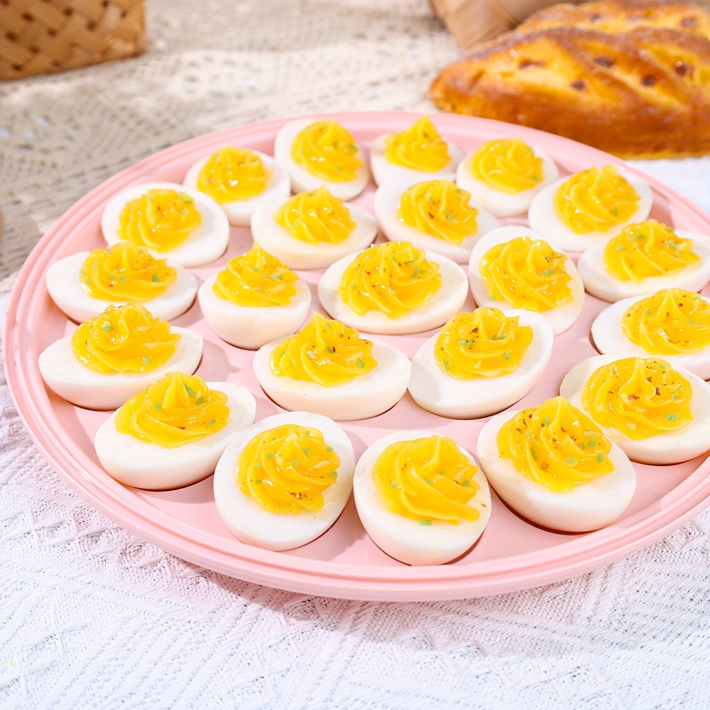Deviled Egg Containers with Lids, 3-Piece Plastic Carrier Set with 66 Slots and Handles for Potlucks, Easter Parties, Picnics and Family Gatherings