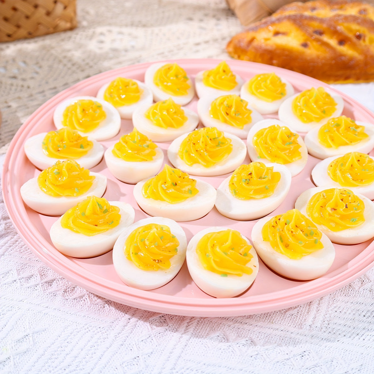 Deviled Egg Containers with Lids, 3-Piece Plastic Carrier Set with 66 Slots and Handles for Potlucks, Easter Parties, Picnics and Family Gatherings