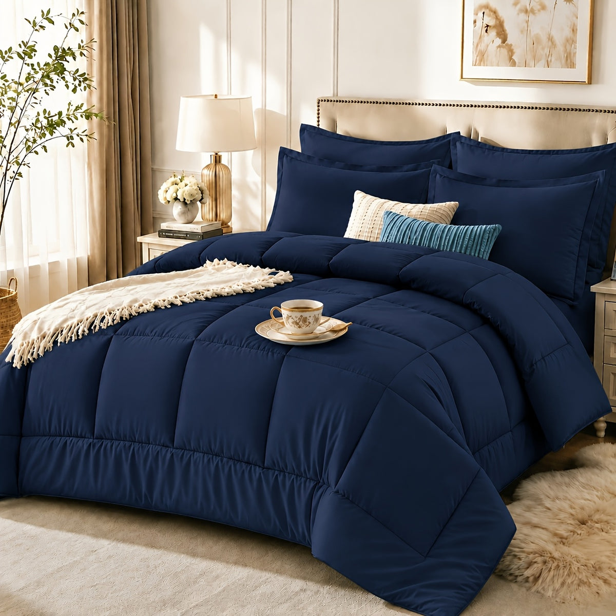 2/3pcs Summer Comforter-Double-Sided Tech Fabric, Large & Extra-Large Bed Bedding Sets, Lightweight Comforter-Soft Breathable For Hot Sleepers&Night Sweats-Elegant Bedroom For Couples & Solo Users, 1Comforter, 1/2Pillowcase, Random Color