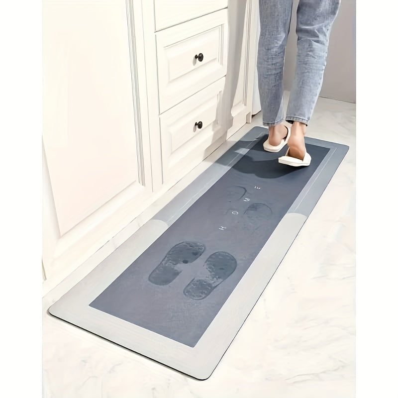 2pcs Premium Diatomaceous Earth Kitchen Floor Mats - Super Absorbent, Fast Drying, Non-Slip Rubber Backing, Polyester, Large Size Suitable for Bathroom And Living Room, Hotel, Commercial Cleaning Use, Ideal Choice
