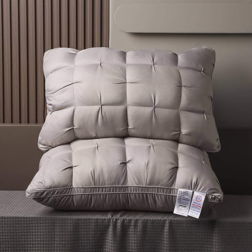 Buy 1 Get 1 Free, Total Of 2pcs Soft Luxury 5-Star Hotel Quality Pillow, 990g 20x30 Inches - Deep Sleep Neck Support, Non-Collapse High Pillow Core For All Seasons, Machine Washable, Perfect For Home Or Gifting