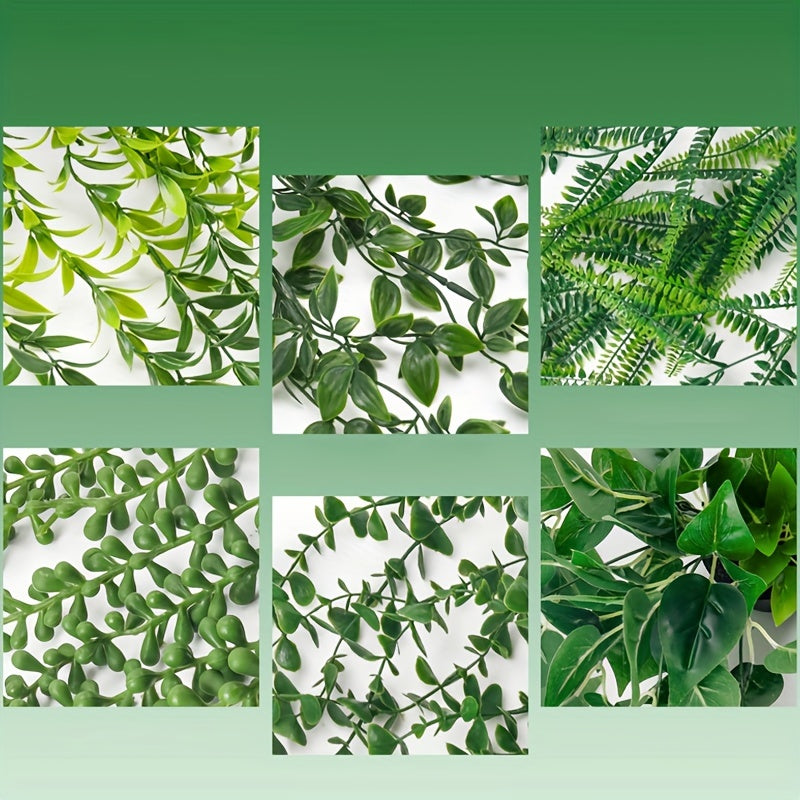 Der Rose 6/8 Packs Fake Plants Hanging Artificial Ivy Vine Faux Eucalyptus Plants In Black Pots For Bathroom Wall Shelf Bookshelf Decor Indoor