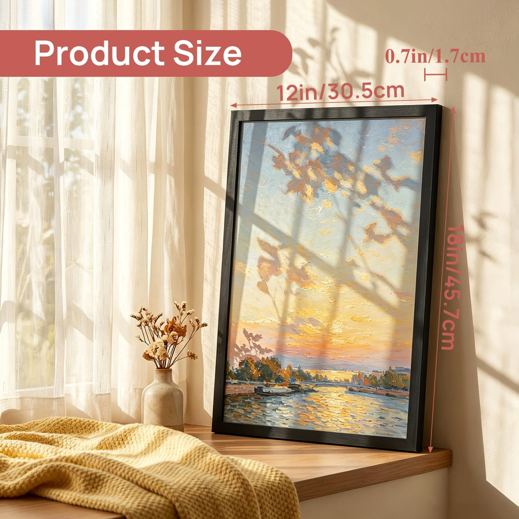 12X18 Picture Frame Black 3-Pack, Scratch-Resistant Poster Frames 12 X 18 for Photo Gallery, Photo Plate - Slide-In Strips, Horizontal Or Vertical Wall Mounting