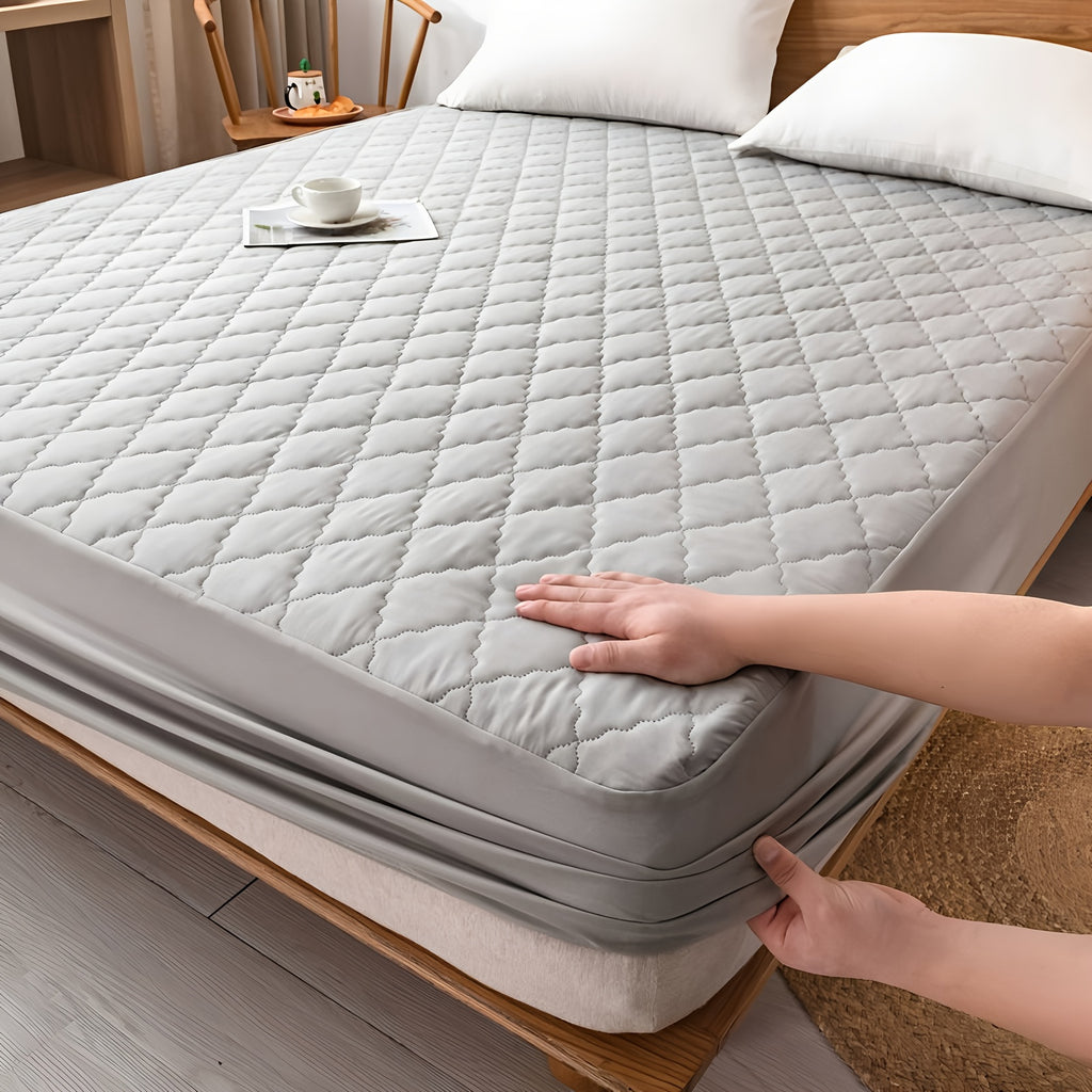 Fitted Sheet Mattress Protector- 100% Polyester, Full Coverage Bedding Cover with Secure Fit, Machine Washable, for Bedroom, Guest Room, with Deep Pocket, Fitted Bed Sheet