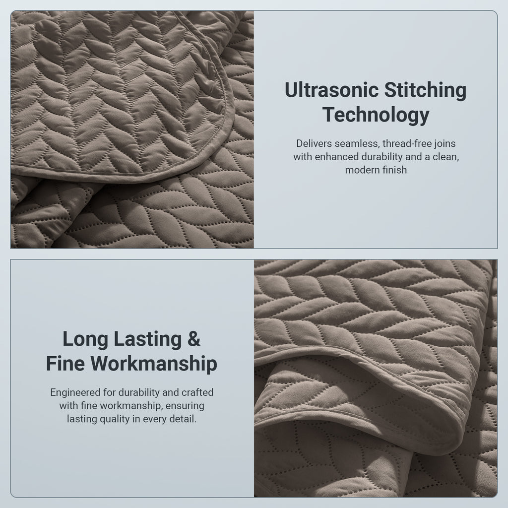 Lightweight Quilted Bedspread – Soft and Breathable Quilt Set, All Season Microfiber Bedding, Modern Style Soft Bedding Set, Twin, Full / Queen, King Sizes, Machine Washable Halloween Christmas
