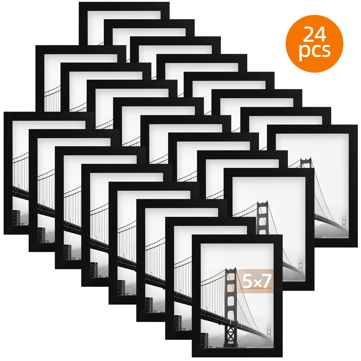 Picture Frame Set Of 12/24, Picture Frames, Photo Board, Display Pictures, Multi Photo Frames Collage for Wall Or Tabletop Display, Suitable for Home, School And Office, Black(4x6 & 5x7 & 8x10), for Halloween And Christmas