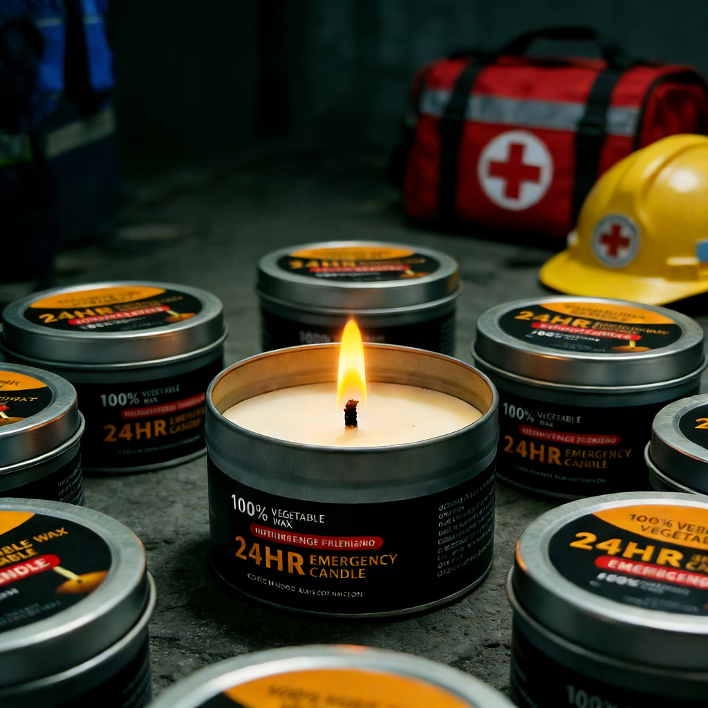 4pcs Long-Lasting 96-Hour Burn Time Unscented Soy & Palm Wax Candles in Metal Containers - 80g Each, 24-Hour Continuous Burn, Indoor/Outdoor Use for Camping, Hiking, Emergency Lighting, Holiday Decor (Halloween, Christmas, Easter