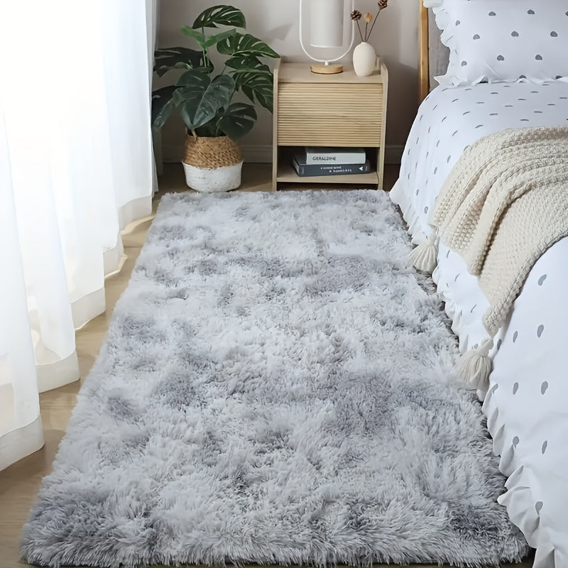 1pc Modern Style Solid Color Tie-dyed Area Rug Mat, Soundproof, Non-slip, Washable Soft And Lightweight, Suitable For Living Room, Bedroom, Can Be Used As A Graduation Season Valentine'S Day New Year Christmas Gift, Home Decoration Room Decoration.