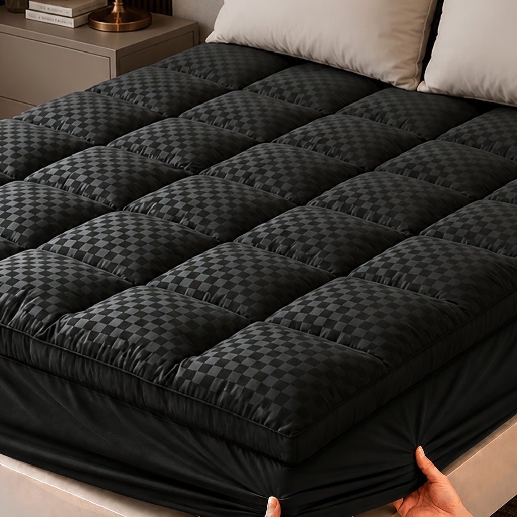 Mattress Topper, Mattress Pad Pillow Top Mattress Cover Quilted Fitted Mattress Protector Top Stretches Up 8-21" Deep Pocket 1000GSM
