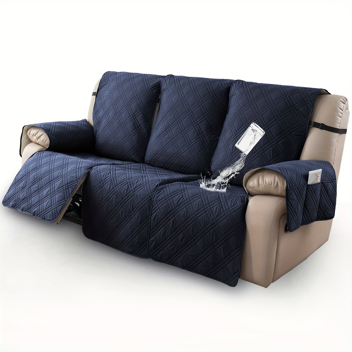 3pcs/set Waterproof Recliner Slipcovers Non-Slip Recliner Sofa Covers Elastic ReclinerChair Cover Furniture Protector for Bedroom Office Living Room, Valentine's Day Gift, Valentine's Day Home Decorations