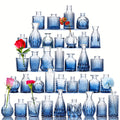 Mini Bud Vase Set, 36 Small Flower Vases with Clear or Blue Options for Wedding Table Centerpieces, Birthday Parties, Anniversaries and Home Decor