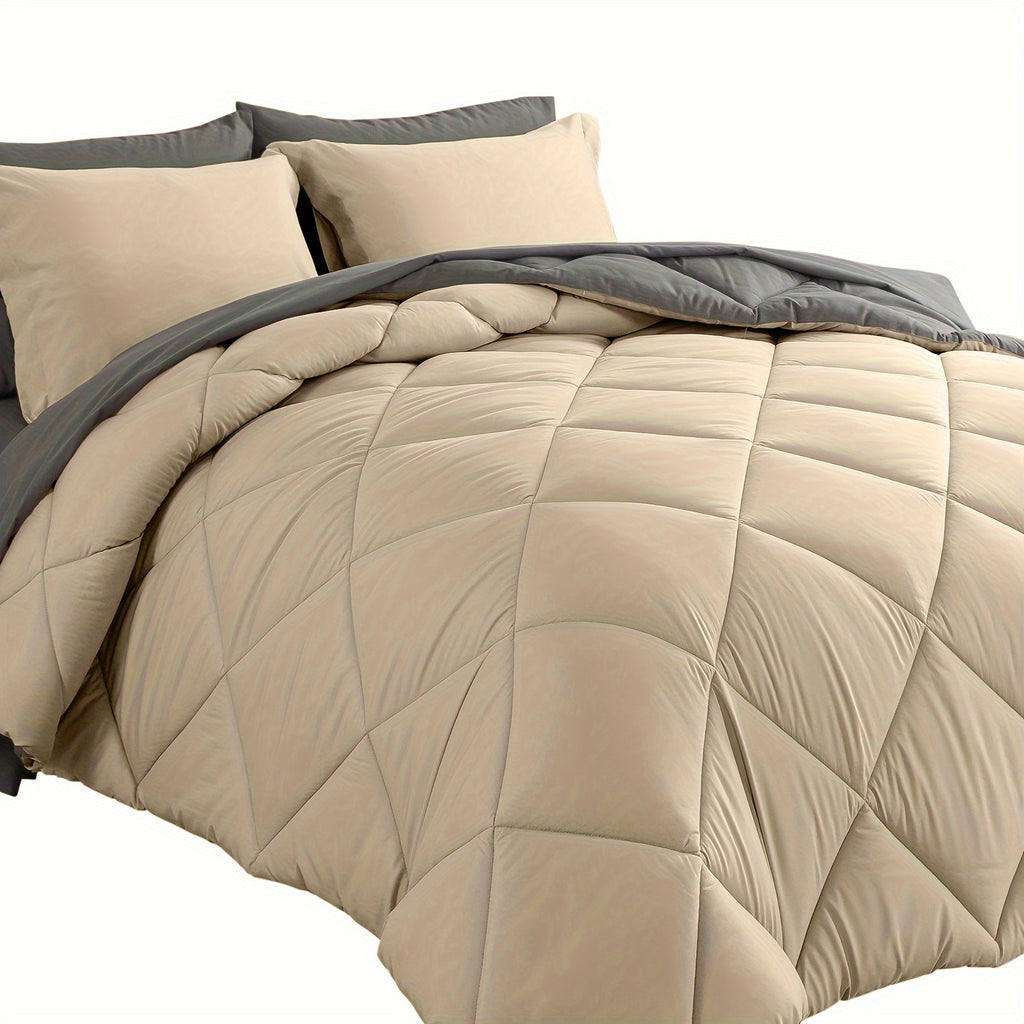Cosybay 7 Piece Luxurious Comforter Set Queen/King/Full Size, Bed In A Bag Bedding Includes 1 Comforter, 1 Bed Sheet, 1 Fitted Sheet, 2 Pillowcases, 2 Pillow Shams, Soft Complete Bedding for Home Hotel, Perfect for Halloween Holiday, Birthday
