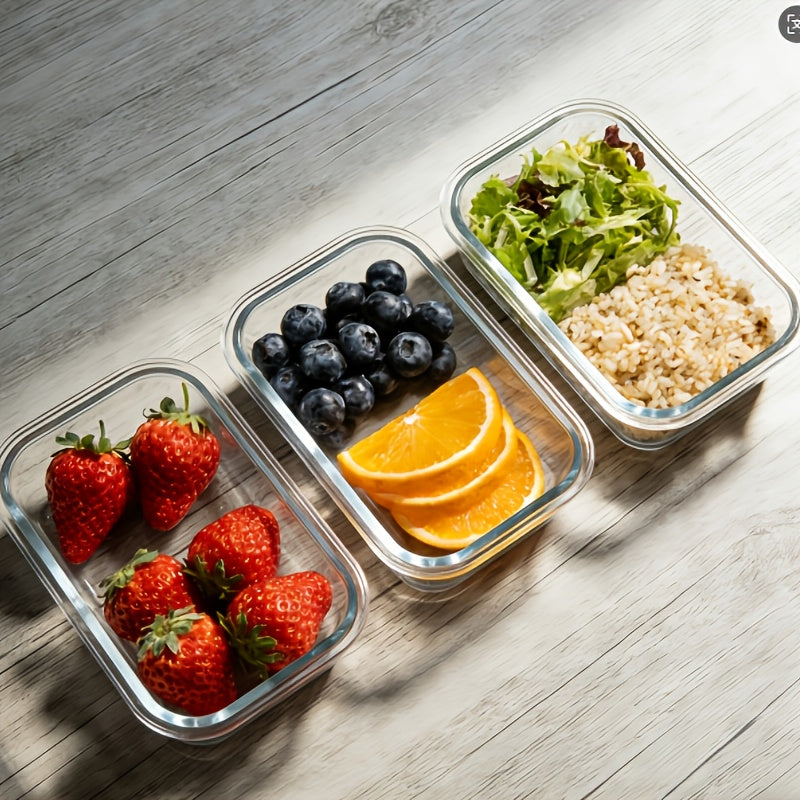 24pcs (12 Lids+12 Glass Bowl) Borosilicate Glass Food Storage Containers with Airtight Lids, Ideal for Meal Prep, Lunches - Microwave and Dishwasher Safe