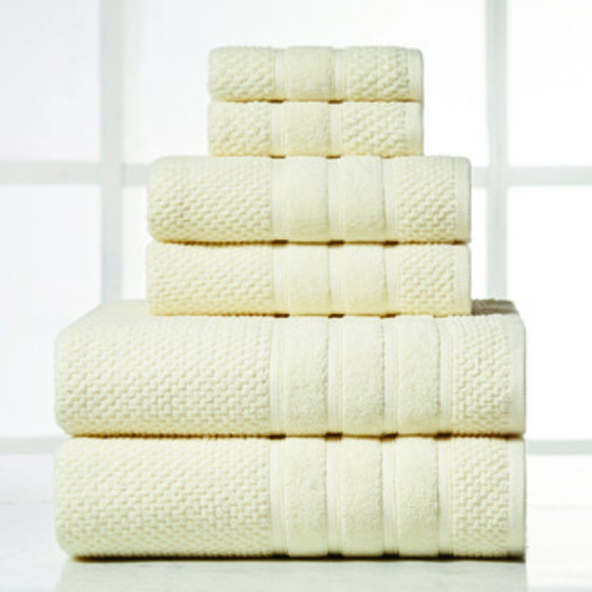 6 Piece Egyptian Cotton Towel Set . The set is made of 100 Egyptian cotton known for its softness, absorbency, and durability. These towels make an ideal complement to any bathroom whether you use it to pamper yourself or reserve it for special guests. Th