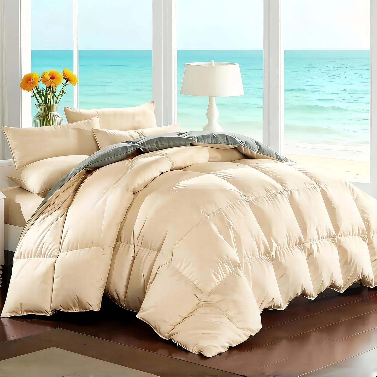 Cosybay 7 Piece Luxurious Comforter Set Queen/King/Full Size, Bed In A Bag Bedding Includes 1 Comforter, 1 Bed Sheet, 1 Fitted Sheet, 2 Pillowcases, 2 Pillow Shams, Soft Complete Bedding for Home Hotel, Perfect for Halloween Holiday, Birthday