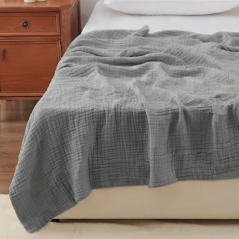 Looxii 6-Layer 100% Cotton Muslin Blanket, Lightweight And Breathable Gauze Blanket for Bed, Couch, And Adults, All-Season Use