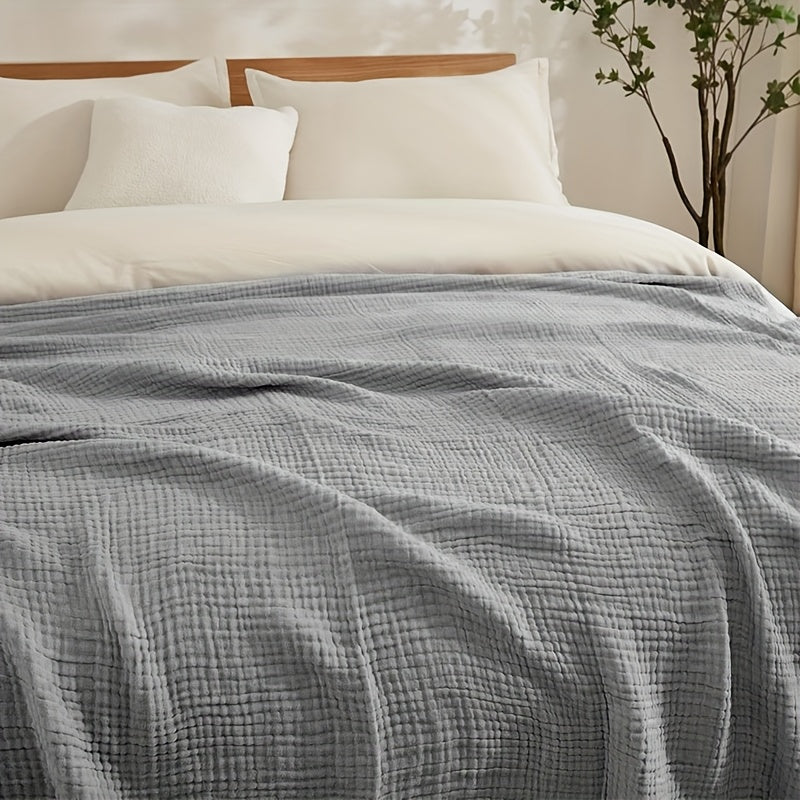 Looxii 6-Layer 100% Cotton Muslin Blanket, Lightweight And Breathable Gauze Blanket for Bed, Couch, And Adults, All-Season Use