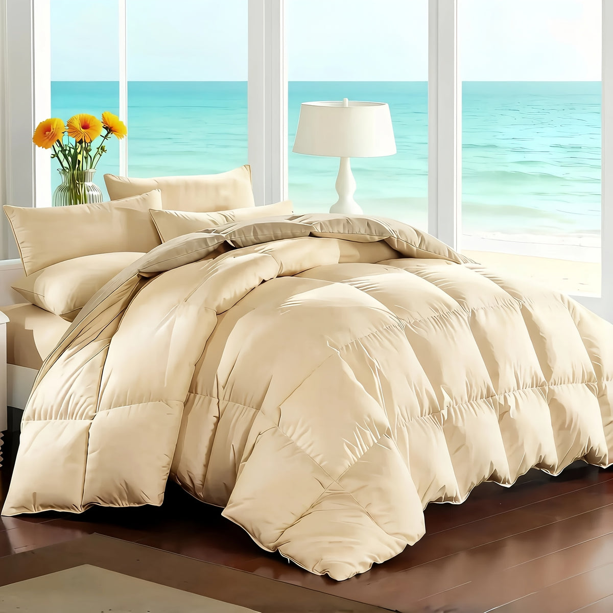 Cosybay 7 Piece Luxurious Comforter Set Queen/King/Full Size, Bed In A Bag Bedding Includes 1 Comforter, 1 Bed Sheet, 1 Fitted Sheet, 2 Pillowcases, 2 Pillow Shams, Soft Complete Bedding for Home Hotel, Perfect for Halloween Holiday, Birthday