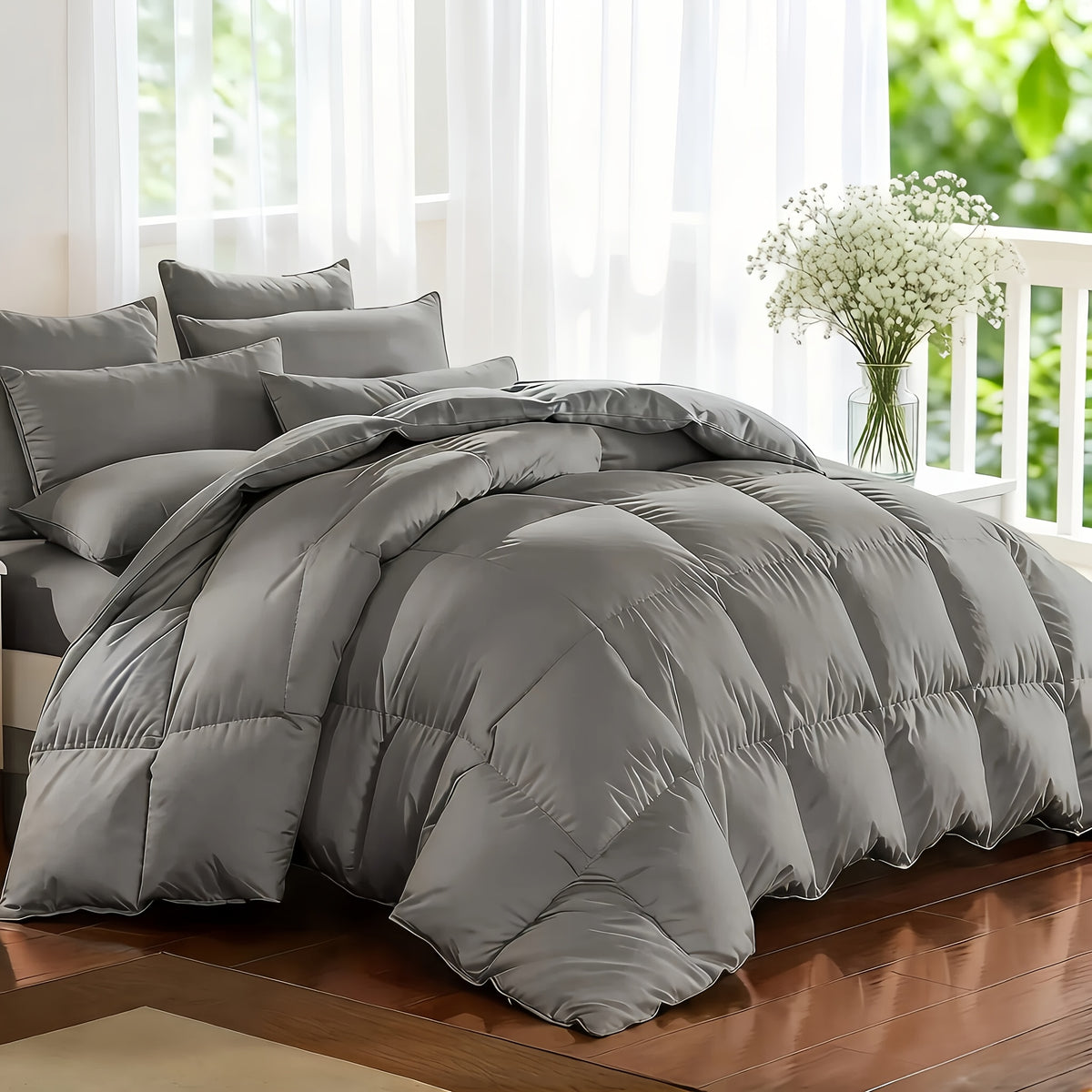 Cosybay 7 Piece Luxurious Comforter Set Queen/King/Full Size, Bed In A Bag Bedding Includes 1 Comforter, 1 Bed Sheet, 1 Fitted Sheet, 2 Pillowcases, 2 Pillow Shams, Soft Complete Bedding for Home Hotel, Perfect for Halloween Holiday, Birthday