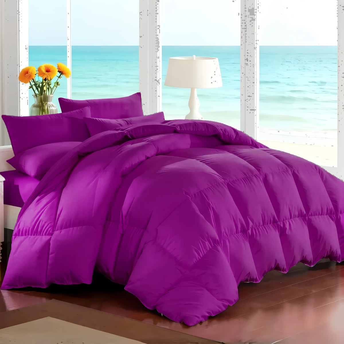 Cosybay 7 Piece Luxurious Comforter Set Queen/King/Full Size, Bed In A Bag Bedding Includes 1 Comforter, 1 Bed Sheet, 1 Fitted Sheet, 2 Pillowcases, 2 Pillow Shams, Soft Complete Bedding for Home Hotel, Perfect for Halloween Holiday, Birthday