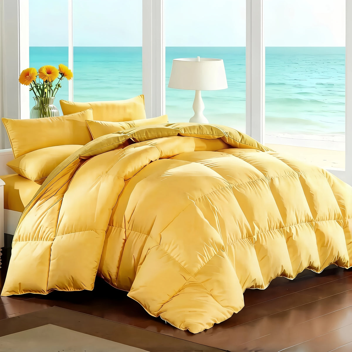 Cosybay 7 Piece Luxurious Comforter Set Queen/King/Full Size, Bed In A Bag Bedding Includes 1 Comforter, 1 Bed Sheet, 1 Fitted Sheet, 2 Pillowcases, 2 Pillow Shams, Soft Complete Bedding for Home Hotel, Perfect for Halloween Holiday, Birthday