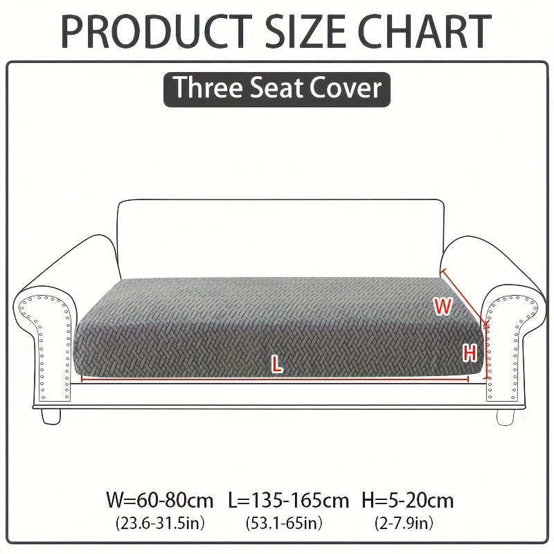 1pc of Wear-Resistant And Non-Slip Sofa Cover, Elastic Stretch L-Shaped Furniture Protector, Suitable for 3/2/1/4 Seat And Sectional Sofas, Made of Polyester Jacquard Fabric, Machine Washable, Ideal for Living Room, Bedroom