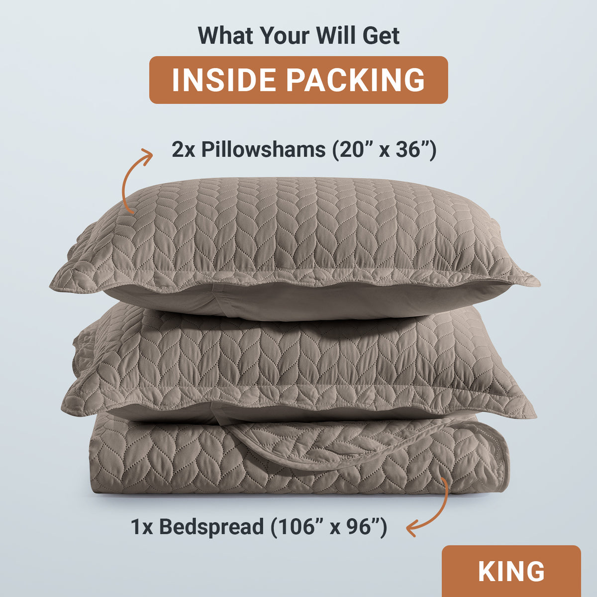 Lightweight Quilted Bedspread – Soft and Breathable Quilt Set, All Season Microfiber Bedding, Modern Style Soft Bedding Set, Twin, Full / Queen, King Sizes, Machine Washable Halloween Christmas