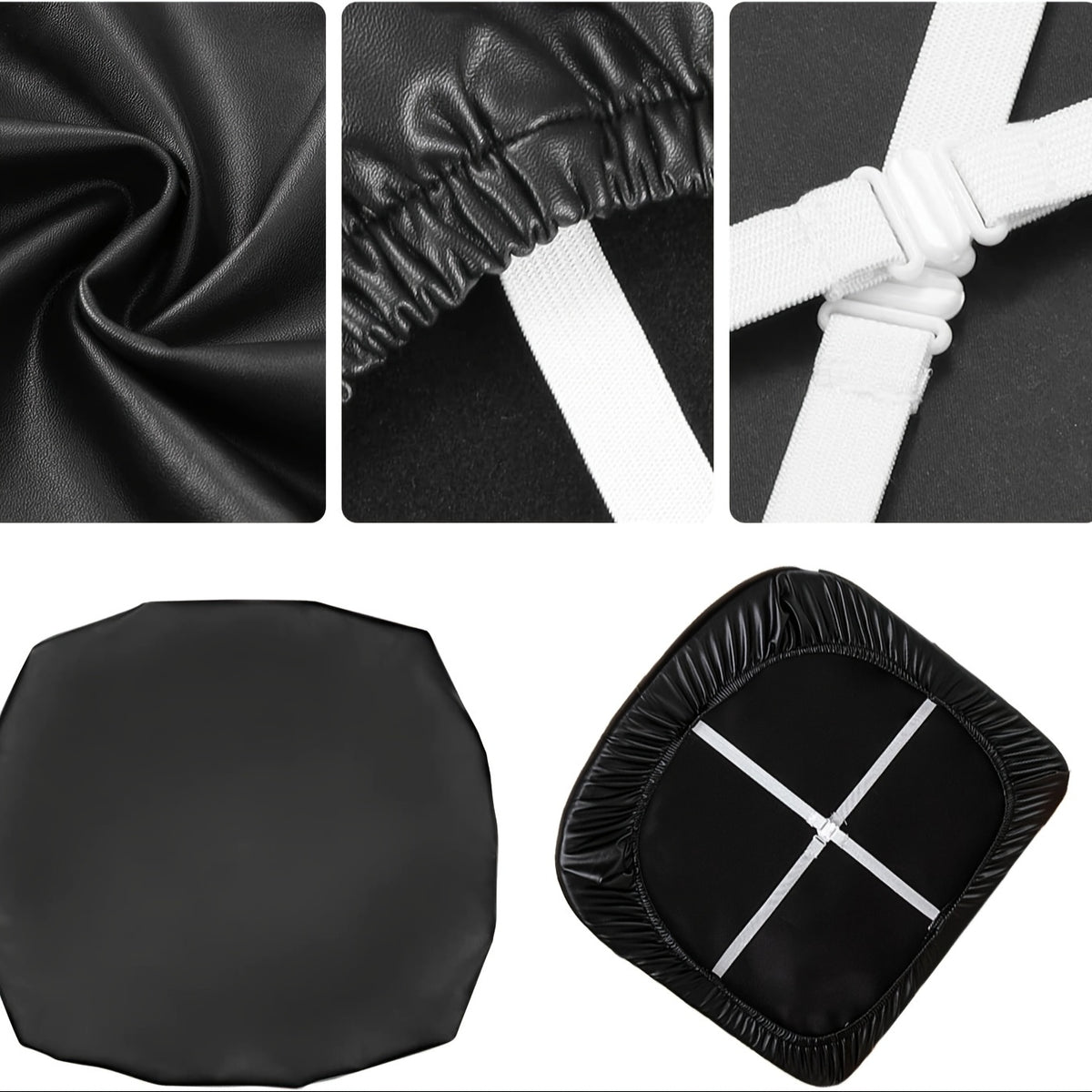 4/6pcs 100% Waterproof PU Dining Chair Slipcovers - Removable Upholstered Chair Cushion Cover For Dining Room, Kitchen, Hotel, And Home Decor
