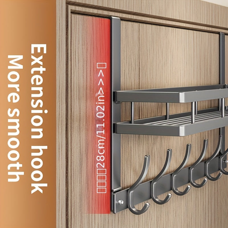 Multifunctional Metal Easy-Install Over-the-Door Storage Rack for Bedroom, Bathroom & Kitchen Organization, A Perfect Gift for Christmas And Halloween