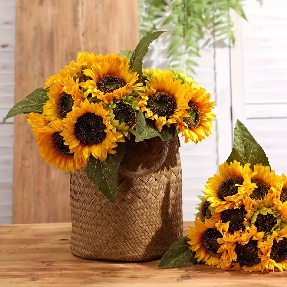 20/10Artificial Sunflowers. Suitable for Home Decor, Outdoor Decoration, Weddings, Churches, Schools, Photography Props, Restaurant Furnishings And Internet-famous Photo Backdrops. Also Ideal As Mother's Day Gifts And Party Centerpiece Decorations