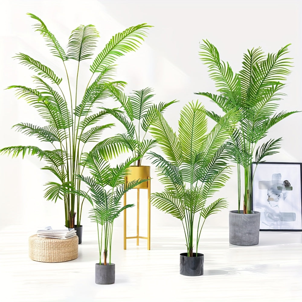 1 Pack 5.9ft Artificial Palm Plant - Crafting Floral Arranging Decor for Home Office Garden Hotel - Faux Tropical Tree with Realistic Leaves for Indoor Decor Gift Outdoor Decoration, Pool Decoration Flexible Design Christmas Decorations