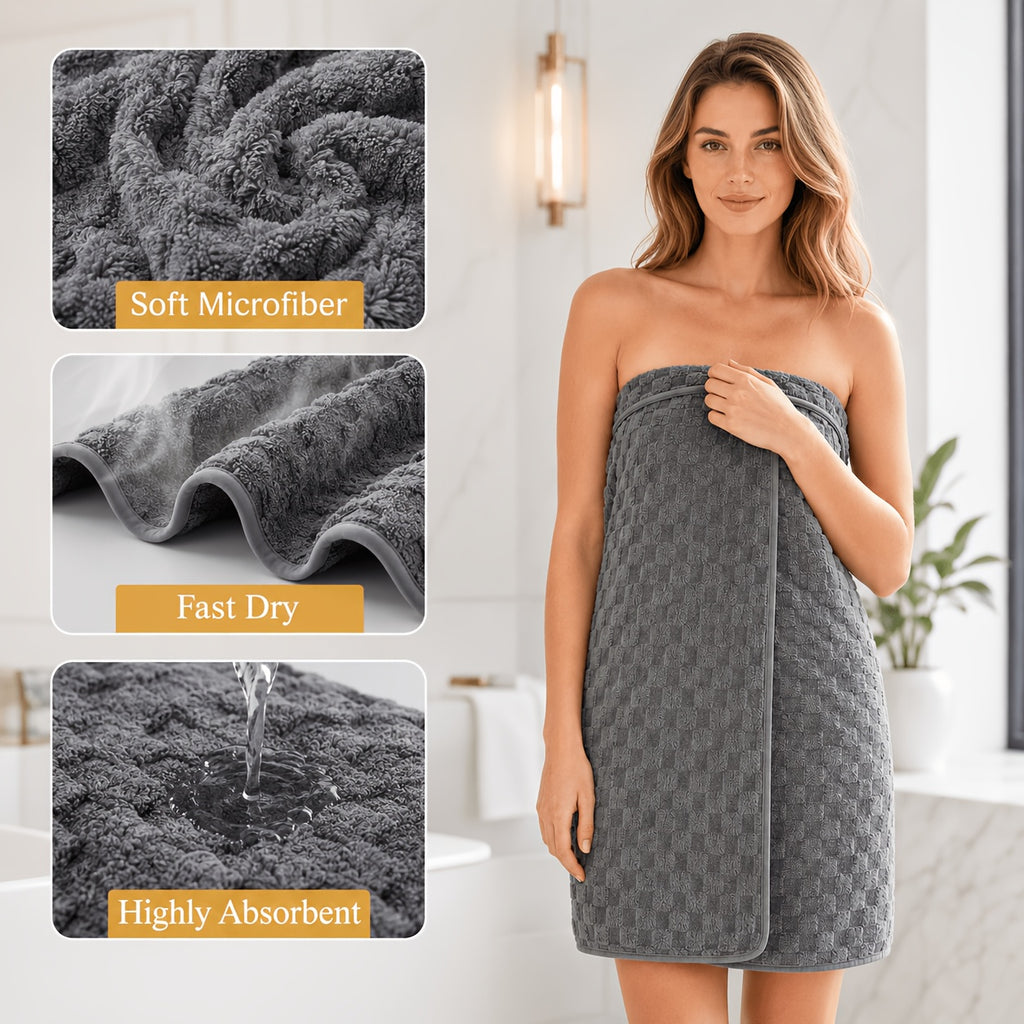 4-Piece Oversized Bath Towel Set, 32 x 64 Inch Quick-Dry Microfiber Bath Sheets, Ultra-Soft Absorbent Towels for Home, Family, Hotel, Spa & Everyday Bathroom Use