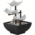 Indoor Tabletop Waterfall Fountain Decor, Decorative Water Feature with Halo-Lit and Unlit Options for Home Display and Meditation-Inspired Styling