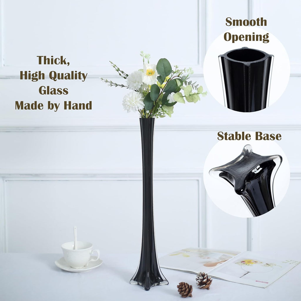 Eiffel Tower Vase, Pack of 12, Flower Vases Centerpiece for Flower, Wedding, Decoration.